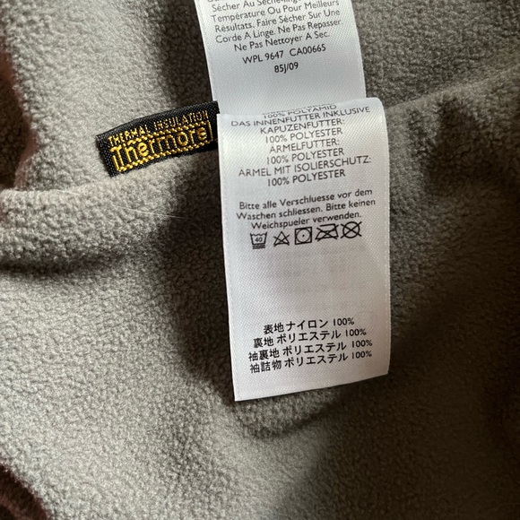 Size M Eddie Bauer Fleece Lined Rain Jacket Pink - Picture 6 of 6